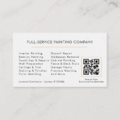 House Painter White Gold QR Code Visitenkarte (Rückseite)