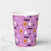 House Party Halloween | LILA | Ghost | Kürbis Pappbecher (Rückseite)