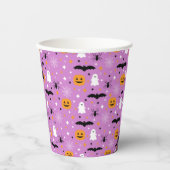 House Party Halloween | LILA | Ghost | Kürbis Pappbecher (Vorderseite)