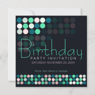 House Party Lights Stilvolle Einladung zum Geburts