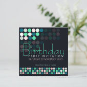 House Party Lights Stilvolle Einladung zum Geburts (Stehend Vorderseite)