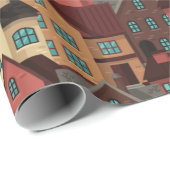 House Pattern Geschenkpapier (Rolleneckpunkt)