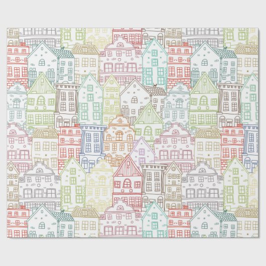 House Pattern Geschenkpapier (Flach)