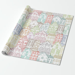 House Pattern Geschenkpapier