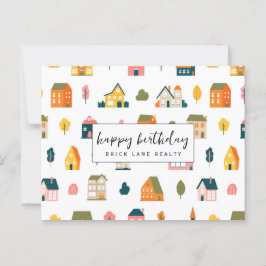 House Pattern Real Anwesen Happy Birthday Postkarte