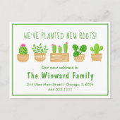 House Pflanze Cactus White New Zuhause Postcard Postkarte (Vorderseite)