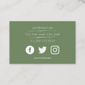 House Pflanze Shop, Social Media Visitenkarte (Rückseite)