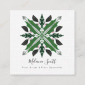 House Pflanze Verlasst Botanischer Spezialist Quadratische Visitenkarte (Vorderseite)