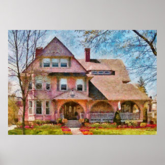 House - Pink Majestic Poster