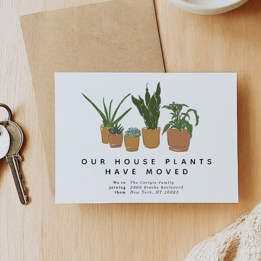 House Plants Have Moved Illustrated Moving Ankündigung