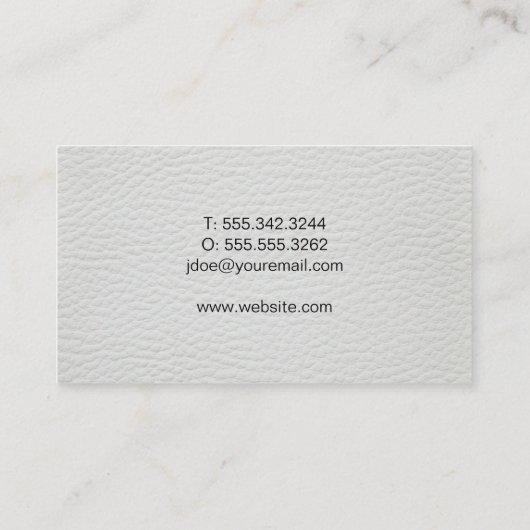 House Real Anwesen Roofs | Weißleder | QR-Code Visitenkarte (Rückseite)