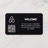 House Rental Airbnb Custom QR Premium Visitenkarte (Vorderseite)