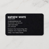 House Rental Airbnb Custom QR Premium Visitenkarte (Rückseite)