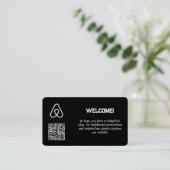 House Rental Airbnb Custom QR Premium Visitenkarte (Stehend Vorderseite)