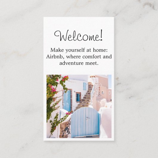 House Rental Custom Picture QR Code Griechenland Visitenkarte (Vorderseite)