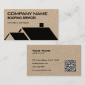 House roof geometric roofing Business Card Visitenkarte (Vorne/Hinten)