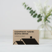 House roof geometric roofing Business Card Visitenkarte (Stehend Vorderseite)