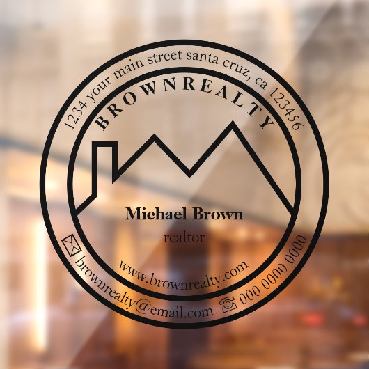 House Roof Real Anwesen Agent Architecture Busines Fensteraufkleber (Blatt 2)