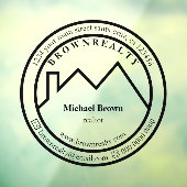 House Roof Real Anwesen Agent Architecture Busines Fensteraufkleber (Blatt 3)