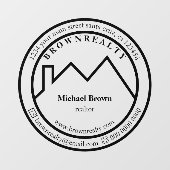 House Roof Real Anwesen Agent Architecture Busines Fensteraufkleber (Blatt)