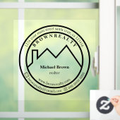 House Roof Real Anwesen Agent Architecture Busines Fensteraufkleber (Zuhause)