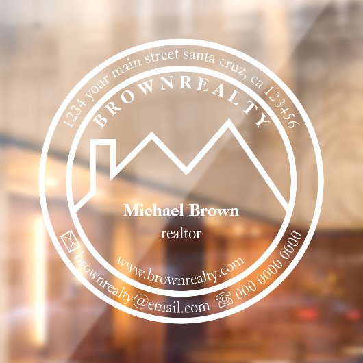 House Roof Real Anwesen Agent Logo Fensteraufkleber (Blatt 2)