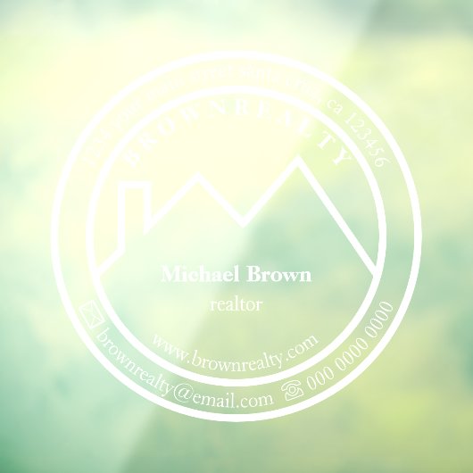 House Roof Real Anwesen Agent Logo Fensteraufkleber (Blatt 3)