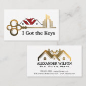 House Roof | Skelettschlüssel | Realtor Visitenkarte (Vorne/Hinten)