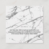 House Roof Top Real Anwesen | Marmor Quadratische Visitenkarte (Rückseite)