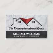 House Roofs | Real-Anwesen-Logo Visitenkarte (Vorderseite)