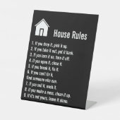House Rules Black and White Template Sockelschild (Vorderseite)