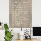 "House Rules"-Druck Poster (Heimbüro)