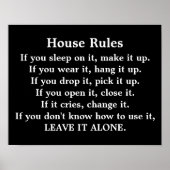 House Rules - Plakatdruck Poster (Vorne)