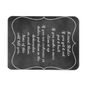 House Rules Vintag Chalkboard Style Magnet (Horizontal)