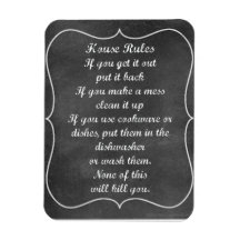 House Rules Vintag Chalkboard Style