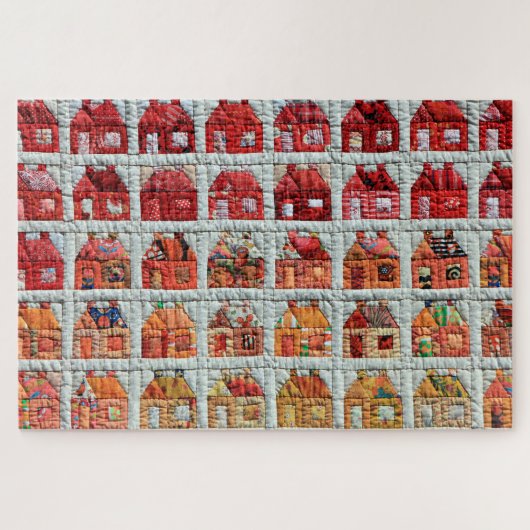 House Schoolhouse Quilt Foto Puzzle (Horizontal)
