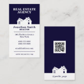 House shape duo tone white visitenkarte (Vorne/Hinten)