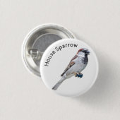 House Sparrow Button (Vorne & Hinten)