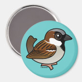 House Sparrow Magnet (Vorderseite/Rückseite)
