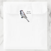 House Sparrow Quadratischer Aufkleber (Tasche)
