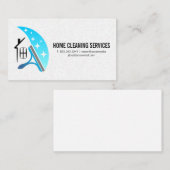 House Squeegee Sparkle-Logo | Reinigungsmittel Visitenkarte (Vorne/Hinten)