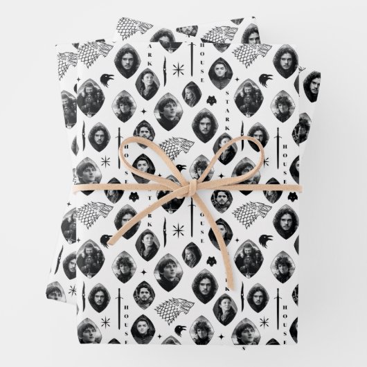 House Stark Icons & Portraits Muster Geschenkpapier Set (Beispiel)
