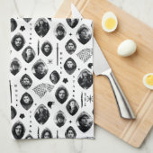 House Stark Icons & Portraits Muster Geschirrtuch (Viertel Falte)
