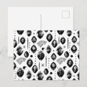 House Stark Icons & Portraits Muster Postkarte (Vorne/Hinten)