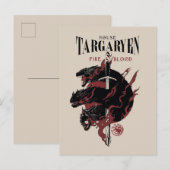 House Targaryen - Feuer und Blut Postkarte (Vorne/Hinten)