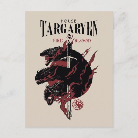 House Targaryen - Feuer und Blut Postkarte (Vorderseite)