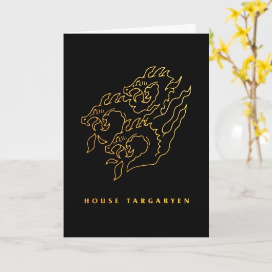 House Targaryen Icon Karte (Gelbe Blume)