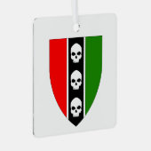 House Three Skulls Keramik Ornament Aus Metall (Vorderseite Rechts)