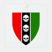 House Three Skulls Keramik Ornament Aus Metall (Rückseite)