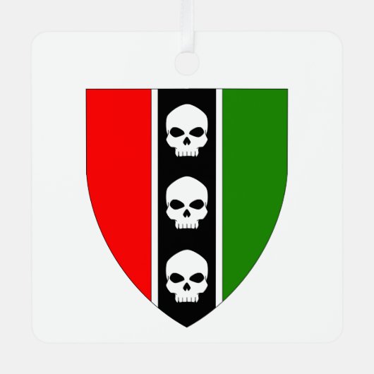 House Three Skulls Keramik Ornament Aus Metall (Vorderseite)